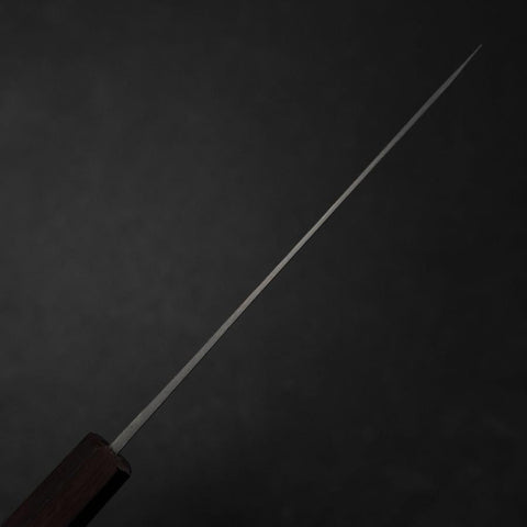 Ajikiri Blue Steel #1 Kurouchi Purple Urushi Handle 145mm (5.7”)-[Musashi]-[Japanese-Kitchen-Knives]