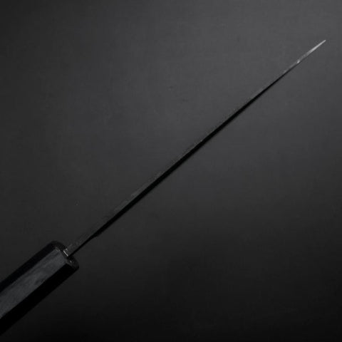 Ajikiri Blue Steel #2 Kurouchi Dark Blue Urushi Handle 145mm (5.7”)-[Musashi]-[Japanese-Kitchen-Knives]