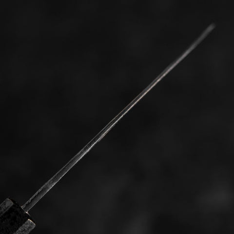 Ajikiri White Steel #2 Kurouchi Black Ishime Urushi Handle 105mm-[Musashi]-[Japanese-Kitchen-Knives]