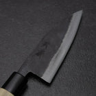 Ajikiri White Steel #2 Kurouchi Magnolia Round Handle 105mm-[Musashi]-[Japanese-Kitchen-Knives]