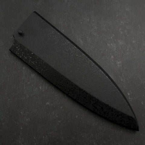 Black-Ishime Saya Sheath for Deba with Pin 180mm (7”)-[Musashi]-[Japanese-Kitchen-Knives]