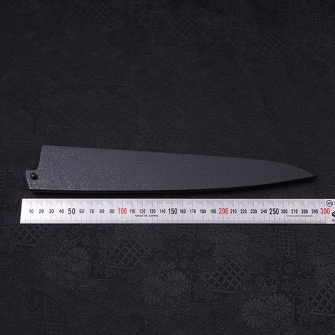 Black-Ishime Saya Sheath for Sujihiki with Pin, 240mm (9.4”)-[Musashi]-[Japanese-Kitchen-Knives]