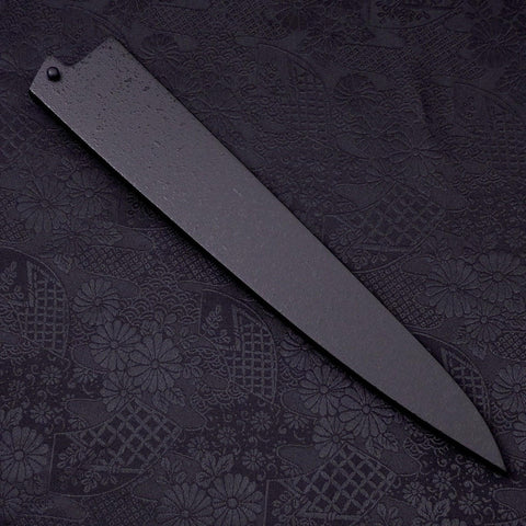 Black-Ishime Saya Sheath for Sujihiki with Pin, 240mm (9.4”)-[Musashi]-[Japanese-Kitchen-Knives]