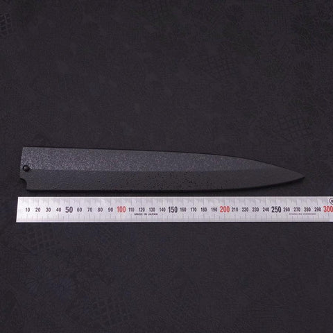 Black-Ishime Saya Sheath for Yanagiba with Pin, 240mm (9.4”)-[Musashi]-[Japanese-Kitchen-Knives]
