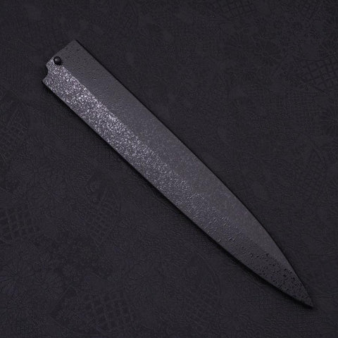 Black-Ishime Saya Sheath for Yanagiba with Pin, 240mm (9.4”)-[Musashi]-[Japanese-Kitchen-Knives]