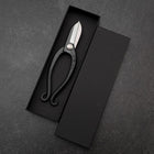 Black Musashi Flower Scissors Blue Steel #2 Undercuts Forged Handmade 165mm-[Musashi]-[Japanese-Kitchen-Knives]