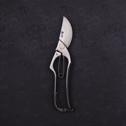 Black Musashi Pruning Shears / Garden Scissors A Type Forged Handmade 225mm-[Musashi]-[Japanese-Kitchen-Knives]