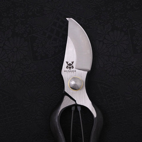 Black Musashi Pruning Shears / Garden Scissors B Type Forged Handmade 200mm (7.9”)-[Musashi]-[Japanese-Kitchen-Knives]