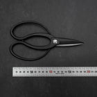 Black Musashi Ueki Pruning Shears / Garden Scissors Round Blue Steel #2 Forged Handmade 200mm-[Musashi]-[Japanese-Kitchen-Knives]