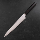 Bread knife Molybdenum Polished Ebony Handle 230mm-[Musashi]-[Japanese-Kitchen-Knives]