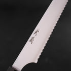 Bread knife Molybdenum Polished Ebony Handle 230mm-[Musashi]-[Japanese-Kitchen-Knives]