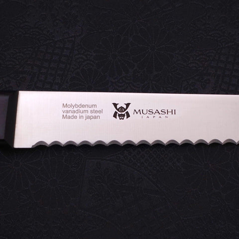Bread knife Molybdenum Polished Western Handle 250mm-[Musashi]-[Japanese-Kitchen-Knives]