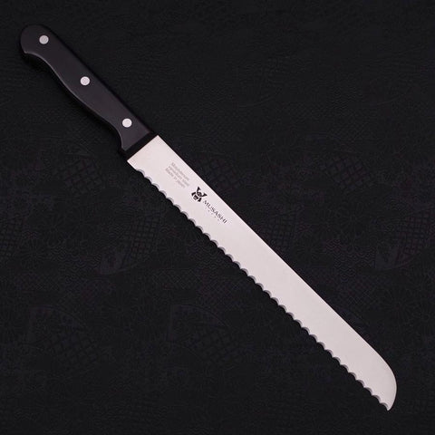 Bread knife Molybdenum Polished Western Handle 250mm-[Musashi]-[Japanese-Kitchen-Knives]