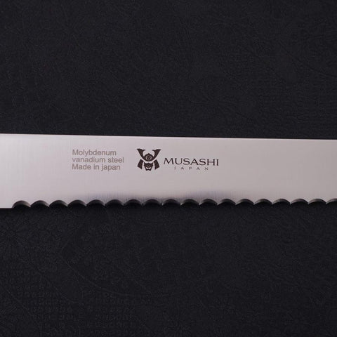 Bread knife Molybdenum Polished Western Handle 300mm-[Musashi]-[Japanese-Kitchen-Knives]