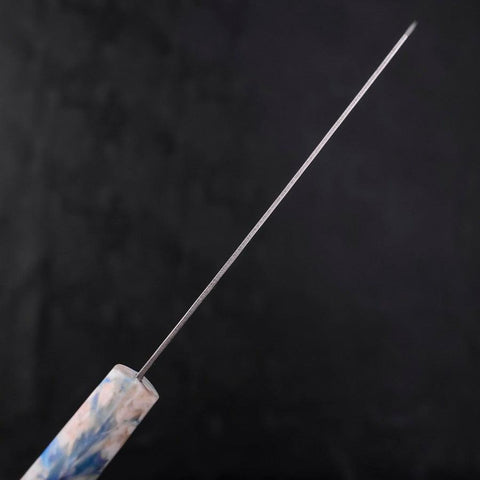 Bunka AUS-10 Nashiji Damascus Mirror Ocean White Mix Handle 170mm-[Musashi]-[Japanese-Kitchen-Knives]