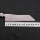 Bunka AUS-10 Nashiji Damascus Ocean Blue-White Mix Handle 170mm-[Musashi]-[Japanese-Kitchen-Knives]