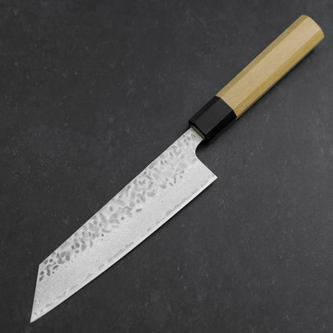 Bunka AUS-10 Tsuchime Damascus Buffalo Magnolia Handle 170mm-[Musashi]-[Japanese-Kitchen-Knives]