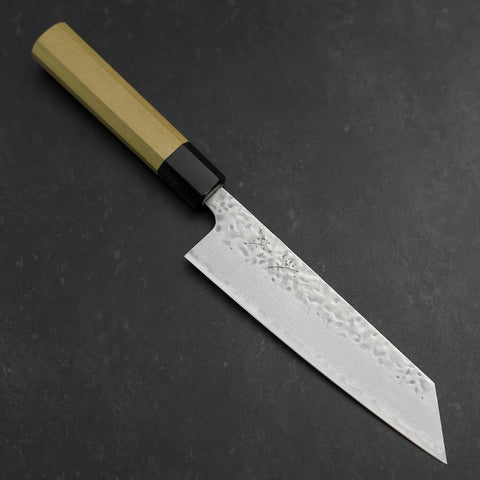 Bunka AUS-10 Tsuchime Damascus Buffalo Magnolia Handle 170mm-[Musashi]-[Japanese-Kitchen-Knives]