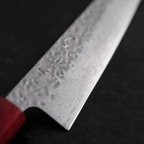 Bunka AUS-10 Tsuchime Damascus Shitan Handle 170mm-[Musashi]-[Japanese-Kitchen-Knives]