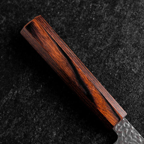 Bunka AUS-8 Tsuchime Mahogany Handle 180mm (7”)-[Musashi]-[Japanese-Kitchen-Knives]