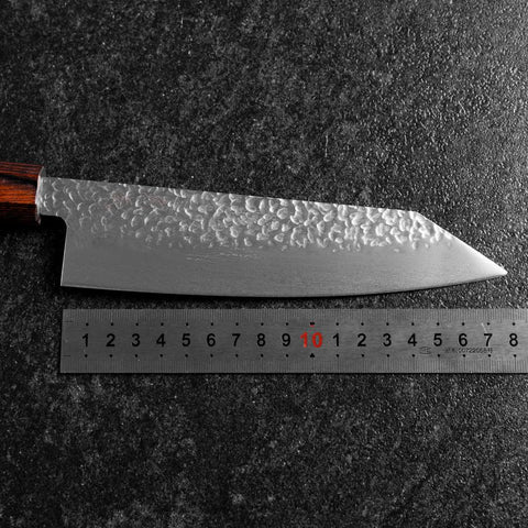 Bunka AUS-8 Tsuchime Mahogany Handle 180mm (7”)-[Musashi]-[Japanese-Kitchen-Knives]