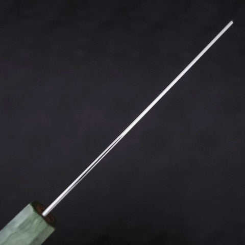 Bunka Blue Super Polished Maple Green Handle 180mm-[Musashi]-[Japanese-Kitchen-Knives]