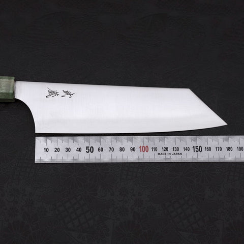 Bunka Blue Super Polished Maple Green Handle 180mm-[Musashi]-[Japanese-Kitchen-Knives]