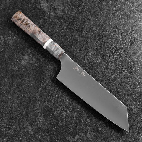 Bunka Blue Super Polished Maple Handle 180mm (7”)-[Musashi]-[Japanese-Kitchen-Knives]