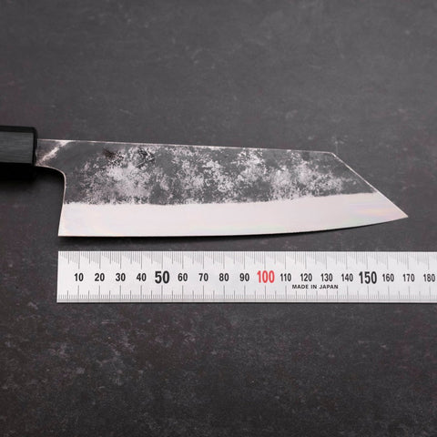 Bunka Blue Steel #1 Kurouchi Dark Blue Urushi Handle 170mm-[Musashi]-[Japanese-Kitchen-Knives]