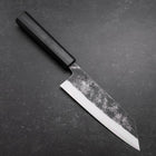Bunka Blue Steel #1 Kurouchi Dark Blue Urushi Handle 170mm-[Musashi]-[Japanese-Kitchen-Knives]