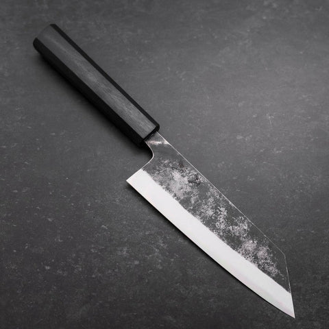 Bunka Blue Steel #1 Kurouchi Dark Blue Urushi Handle 170mm-[Musashi]-[Japanese-Kitchen-Knives]