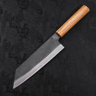Bunka Blue Steel #1 Kurouchi Stainless Clad Oak Handle 190mm-[Musashi]-[Japanese-Kitchen-Knives]