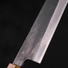 Bunka Blue Steel #1 Kurouchi Stainless Clad Oak Handle 190mm-[Musashi]-[Japanese-Kitchen-Knives]