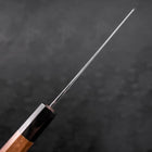 Bunka Blue Steel #2 Kurouchi Damascus Buffalo Teak Handle 165mm-[Musashi]-[Japanese-Kitchen-Knives]
