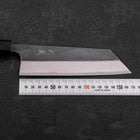 Bunka Blue Steel #2 Kurouchi Damascus Buffalo Teak Handle 165mm-[Musashi]-[Japanese-Kitchen-Knives]