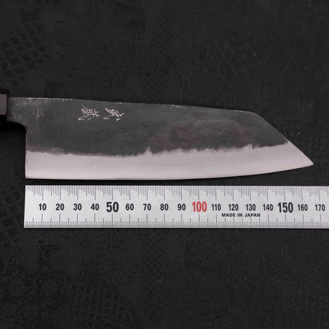 Bunka Blue Steel #2 Kurouchi Ebony Handle 165mm-[Musashi]-[Japanese-Kitchen-Knives]
