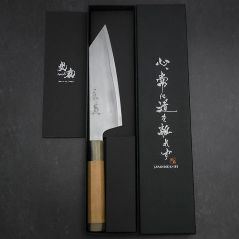 Bunka HAP-40 Bokashi Double Buffalo Capped Magnolia Handle 165mm-[Musashi]-[Japanese-Kitchen-Knives]