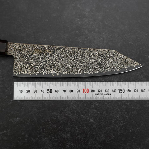 Bunka SG-2 Black Nickel Damascus Ebony Handle 180mm-[Musashi]-[Japanese-Kitchen-Knives]