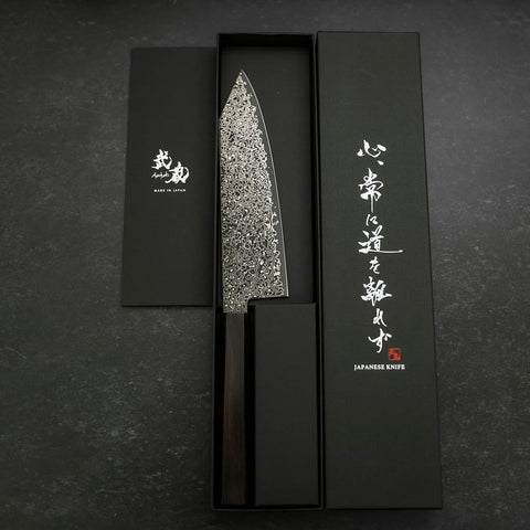 Bunka SG-2 Black Nickel Damascus Ebony Handle 180mm-[Musashi]-[Japanese-Kitchen-Knives]
