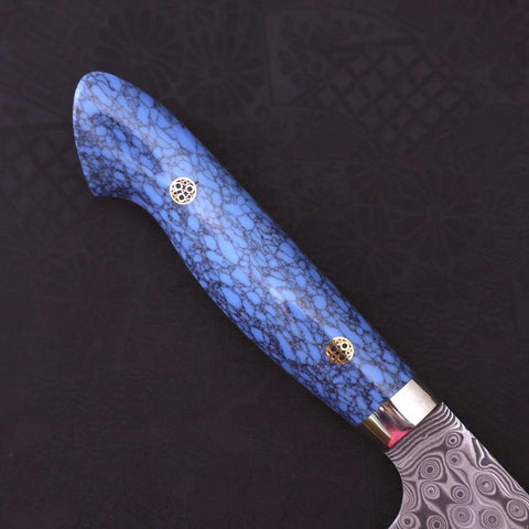 Bunka SG-2 Damascus Turquoise Blue Handle 170mm-[Musashi]-[Japanese-Kitchen-Knives]