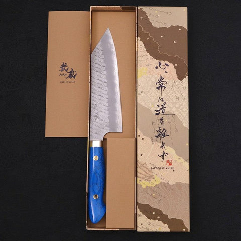 Bunka SG-2 Tsuchime Turquoise Blue Handle 170mm-[Musashi]-[Japanese-Kitchen-Knives]