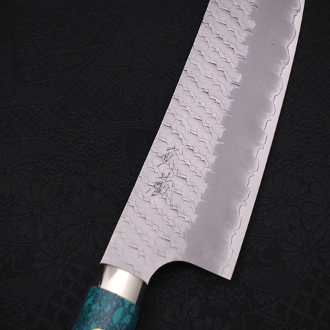 Bunka SG-2 Tsuchime Turquoise Green Handle 170mm-[Musashi]-[Japanese-Kitchen-Knives]