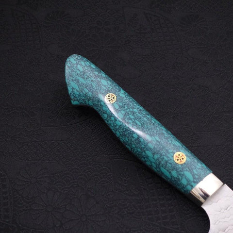 Bunka SG-2 Tsuchime Turquoise Green Handle 170mm-[Musashi]-[Japanese-Kitchen-Knives]