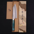 Bunka SG-2 Tsuchime Turquoise Green Handle 170mm-[Musashi]-[Japanese-Kitchen-Knives]