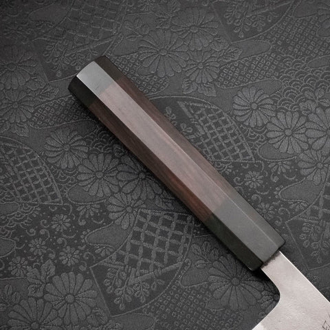 Bunka SKD11 Nashiji Buffalo Ebony Handle 165mm (6.5”)-[Musashi]-[Japanese-Kitchen-Knives]
