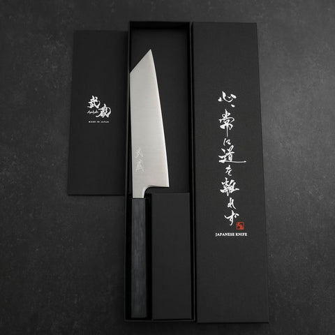Bunka SLD Polished Dark Blue Urushi Handle 170mm-[Musashi]-[Japanese-Kitchen-Knives]