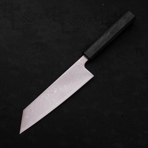 Bunka SLD Wave Nickel Damascus Black Ishime Handle 170mm-[Musashi]-[Japanese-Kitchen-Knives]