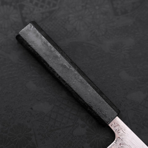 Bunka SLD Wave Nickel Damascus Black Ishime Handle 170mm-[Musashi]-[Japanese-Kitchen-Knives]
