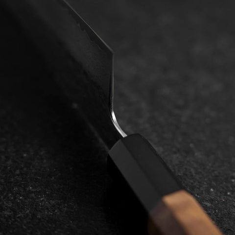 Bunka SPG Strix Tsuchime Damascus Buffalo Walnut Handle 165mm (6.5”)-[Musashi]-[Japanese-Kitchen-Knives]