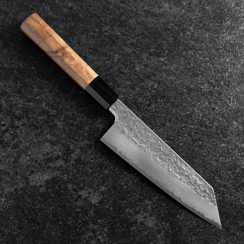 Bunka SPG Strix Tsuchime Damascus Buffalo Walnut Handle 165mm (6.5”)-[Musashi]-[Japanese-Kitchen-Knives]
